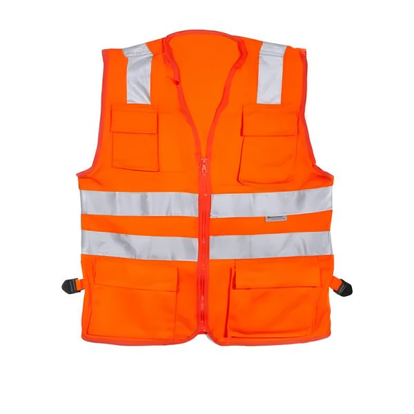 Chaleco Drill Naranja con Cinta 1 Pulgada