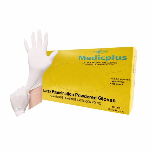 Guante Látex Medicplus Desechable con Polvo