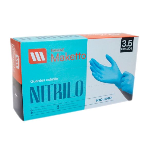Guante Nitrilo Maketto sin Polvo